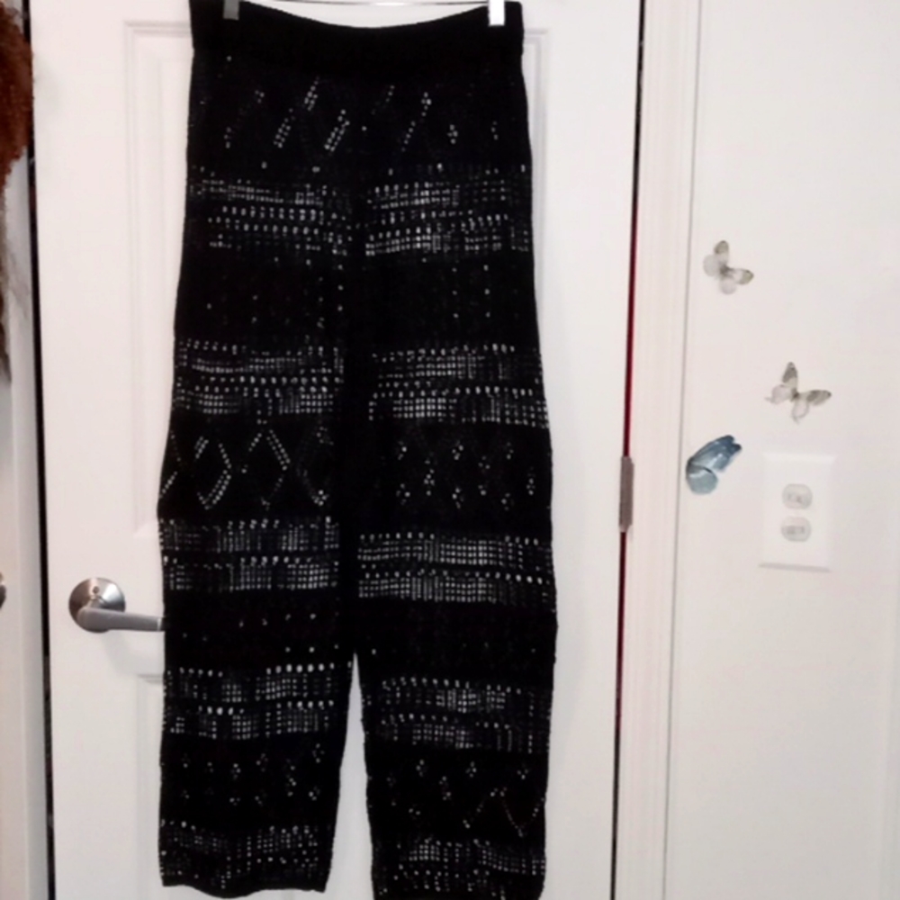 Knit cover up pants